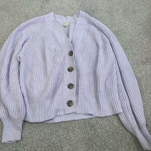 Purple knit cardigan